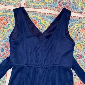 David’s Bridal 10 girls long navy elegance